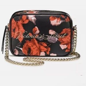 Victoria's Secret Black and Red Floral crossbody